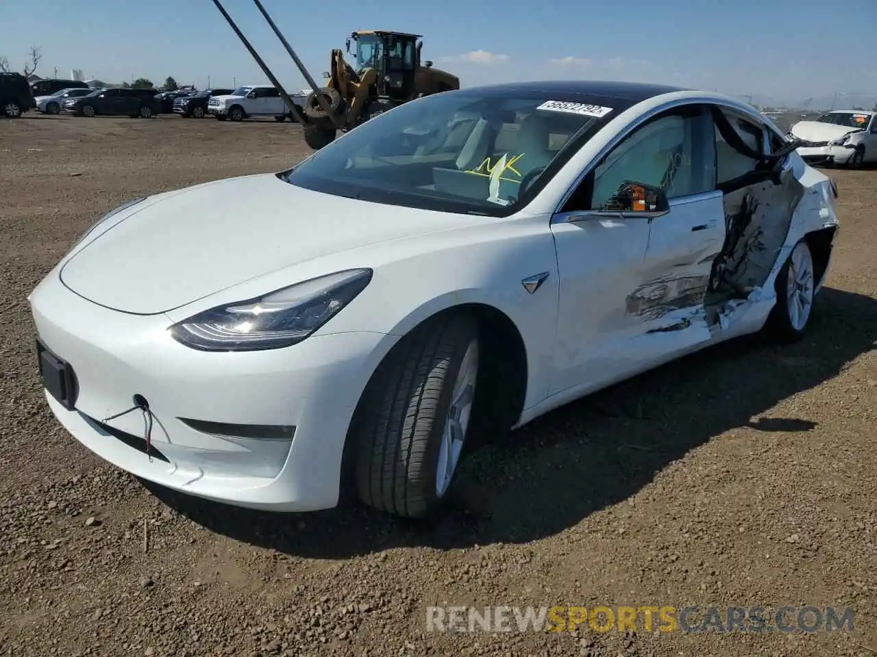 2 Photograph of a damaged car 5YJ3E1EB3LF622614 TESLA MODEL 3 2020