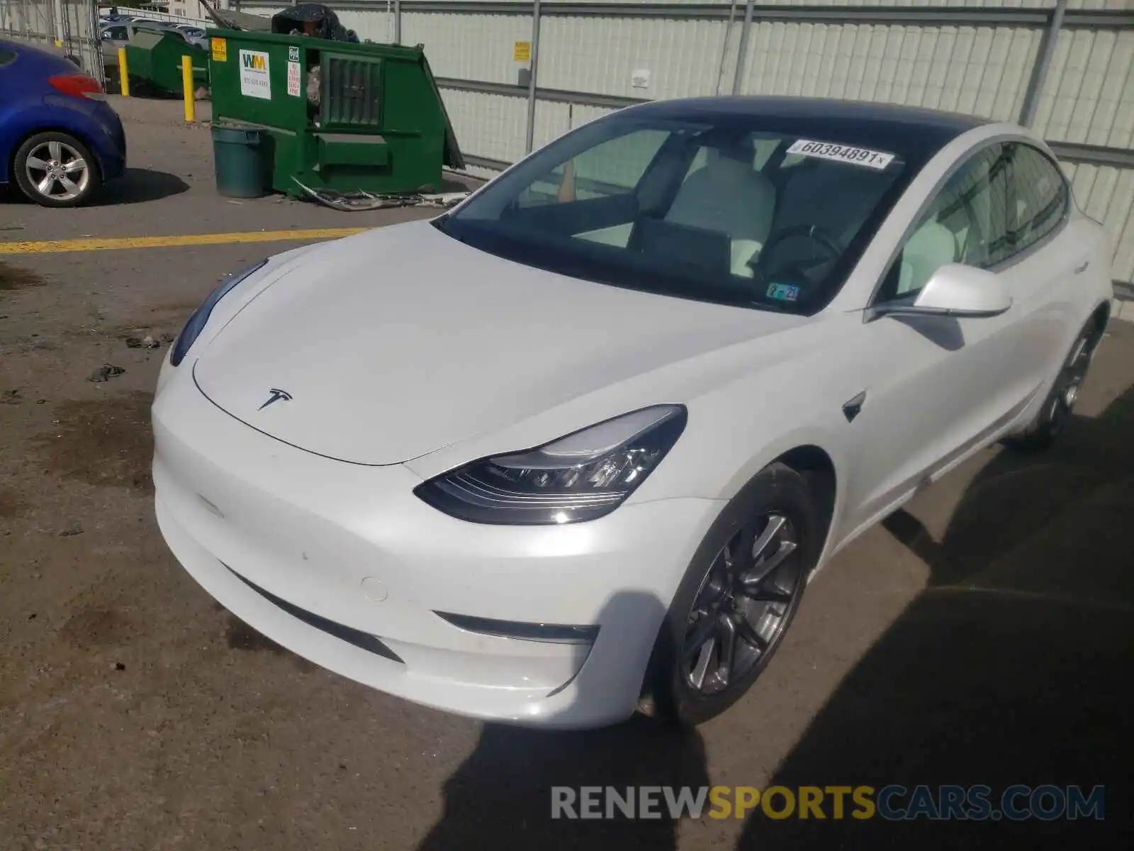 2 Photograph of a damaged car 5YJ3E1EB3LF628655 TESLA MODEL 3 2020