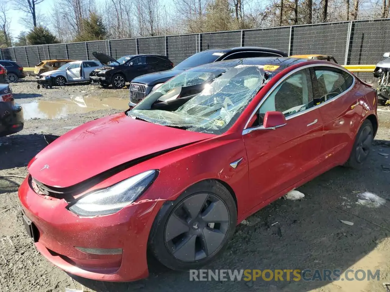 1 Photograph of a damaged car 5YJ3E1EB3LF635878 TESLA MODEL 3 2020
