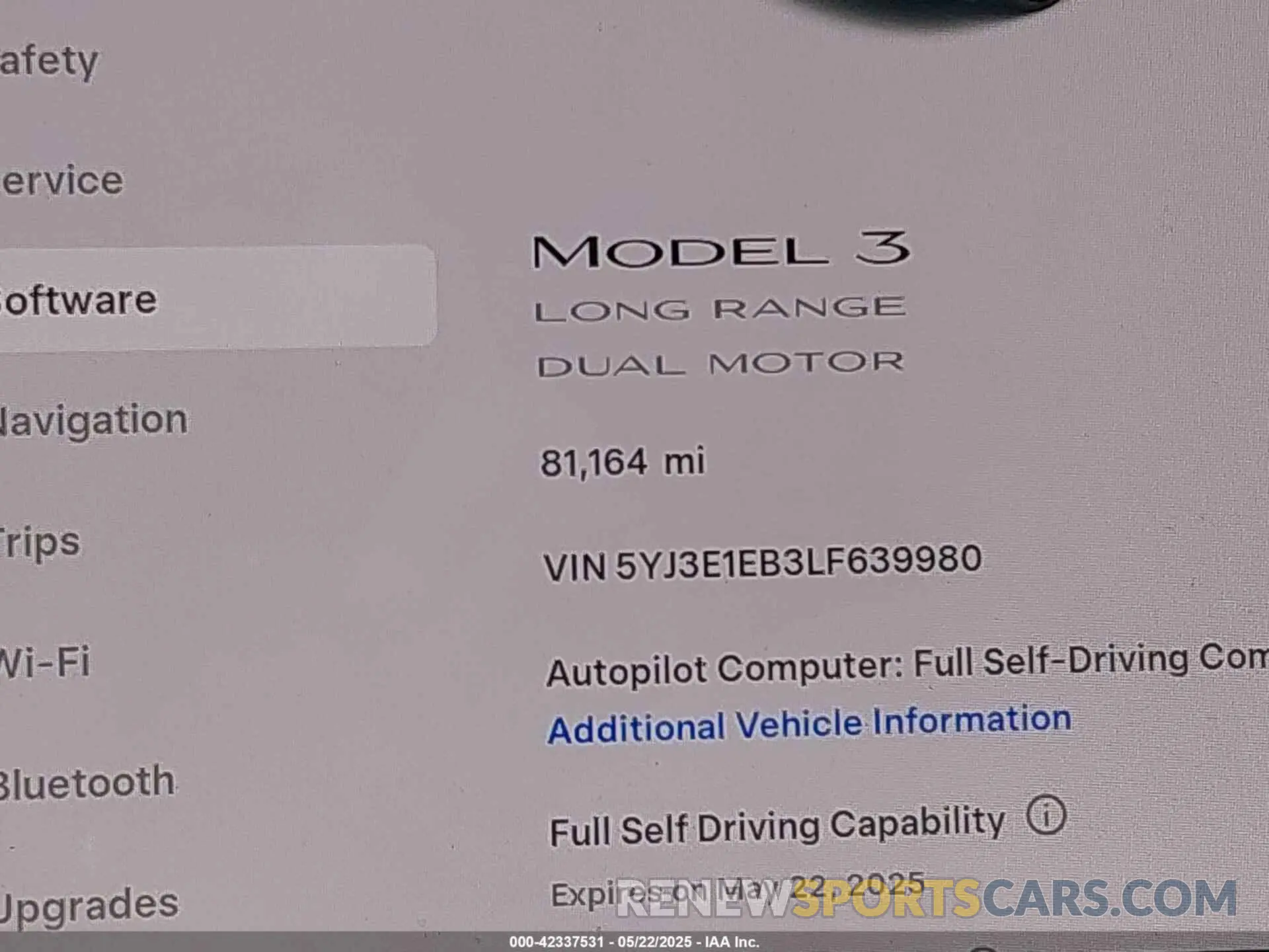 15 Photograph of a damaged car 5YJ3E1EB3LF639980 TESLA MODEL 3 2020