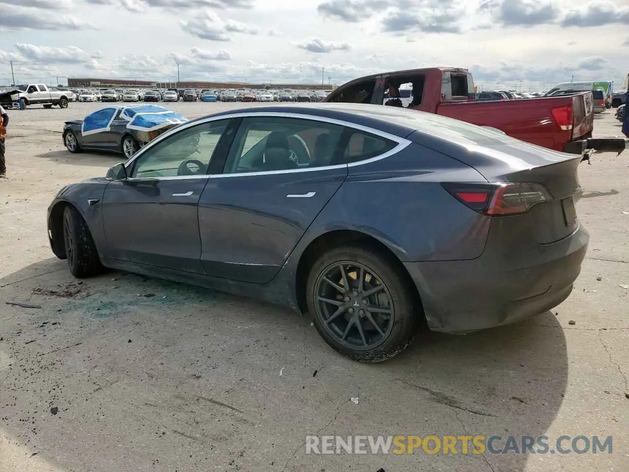 2 Photograph of a damaged car 5YJ3E1EB3LF734880 TESLA MODEL 3 2020