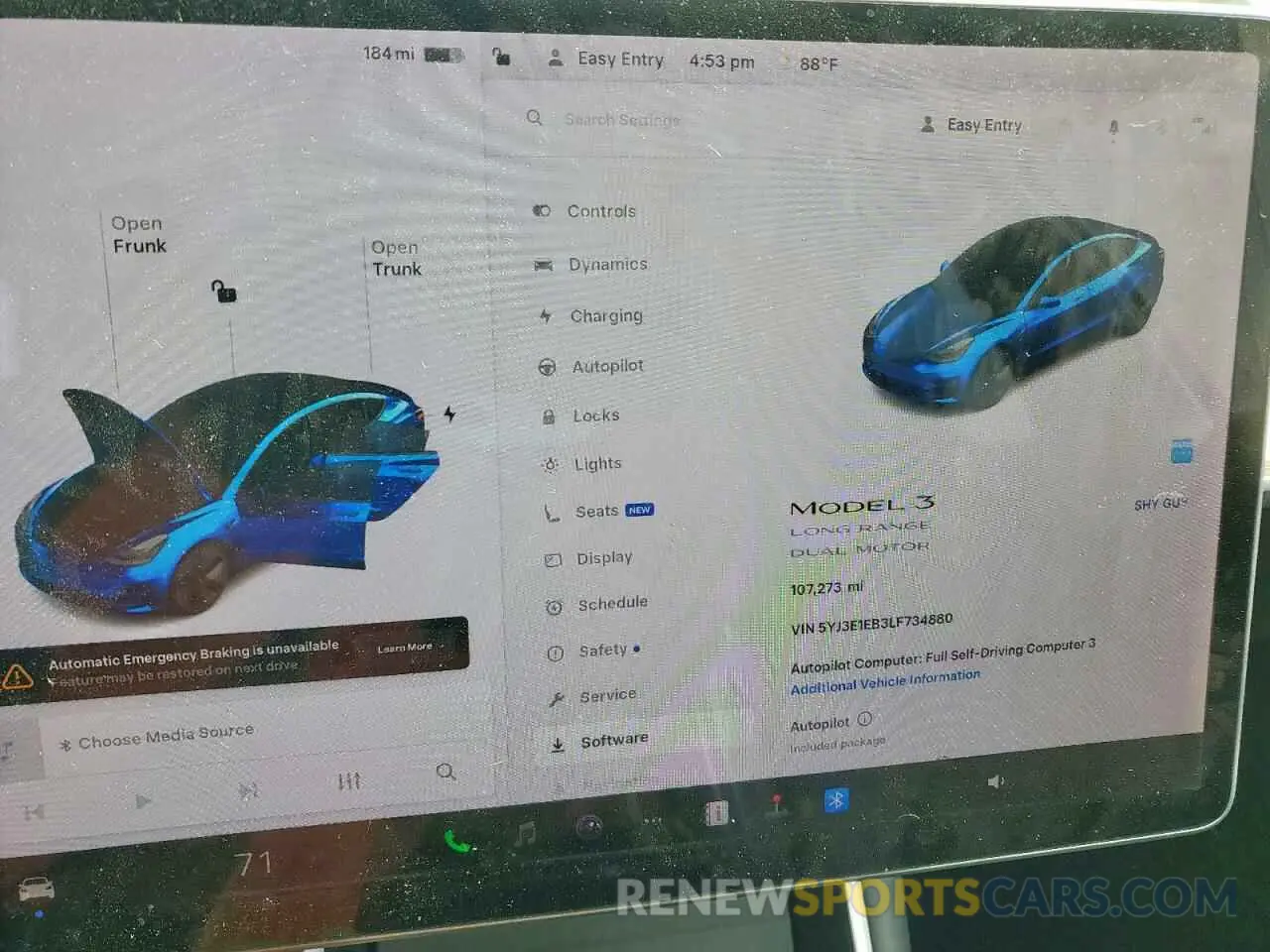 9 Photograph of a damaged car 5YJ3E1EB3LF734880 TESLA MODEL 3 2020