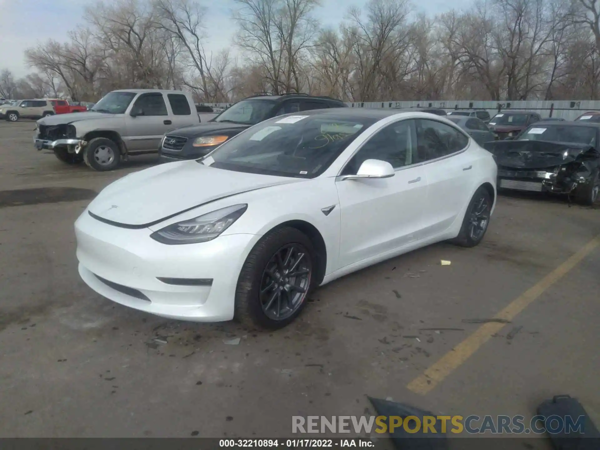 2 Photograph of a damaged car 5YJ3E1EB3LF741599 TESLA MODEL 3 2020