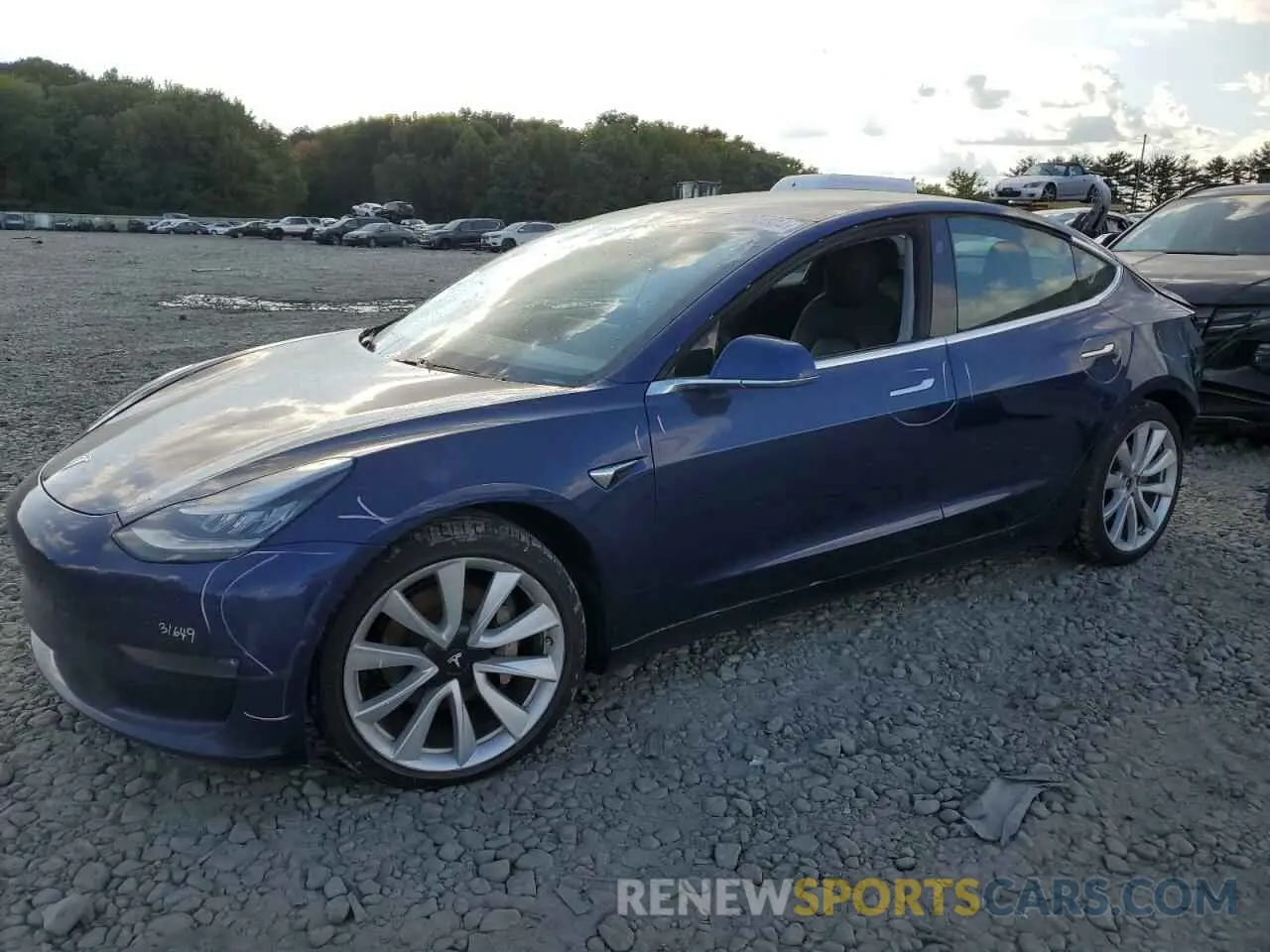 1 Photograph of a damaged car 5YJ3E1EB3LF787496 TESLA MODEL 3 2020