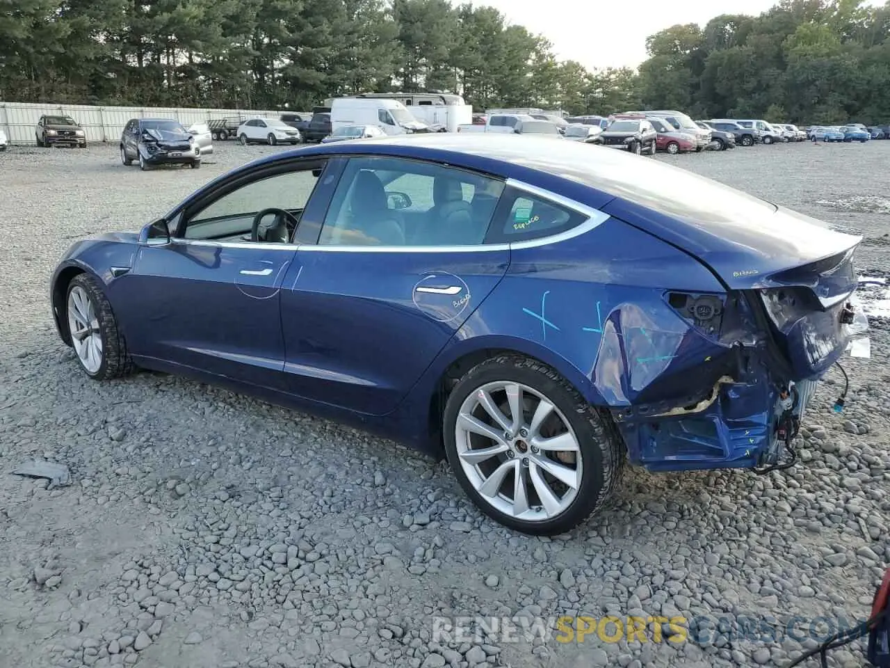 2 Photograph of a damaged car 5YJ3E1EB3LF787496 TESLA MODEL 3 2020