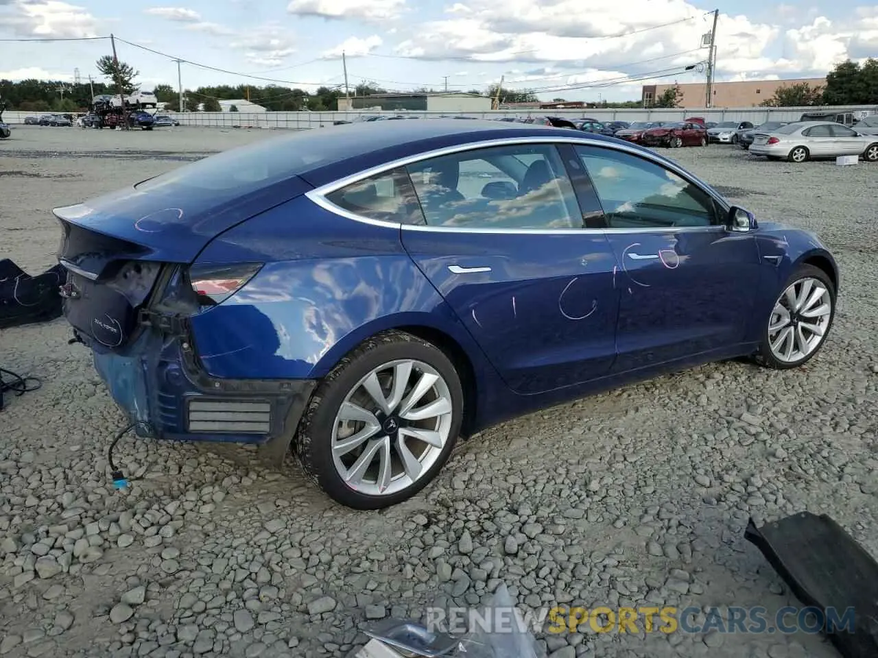 3 Photograph of a damaged car 5YJ3E1EB3LF787496 TESLA MODEL 3 2020