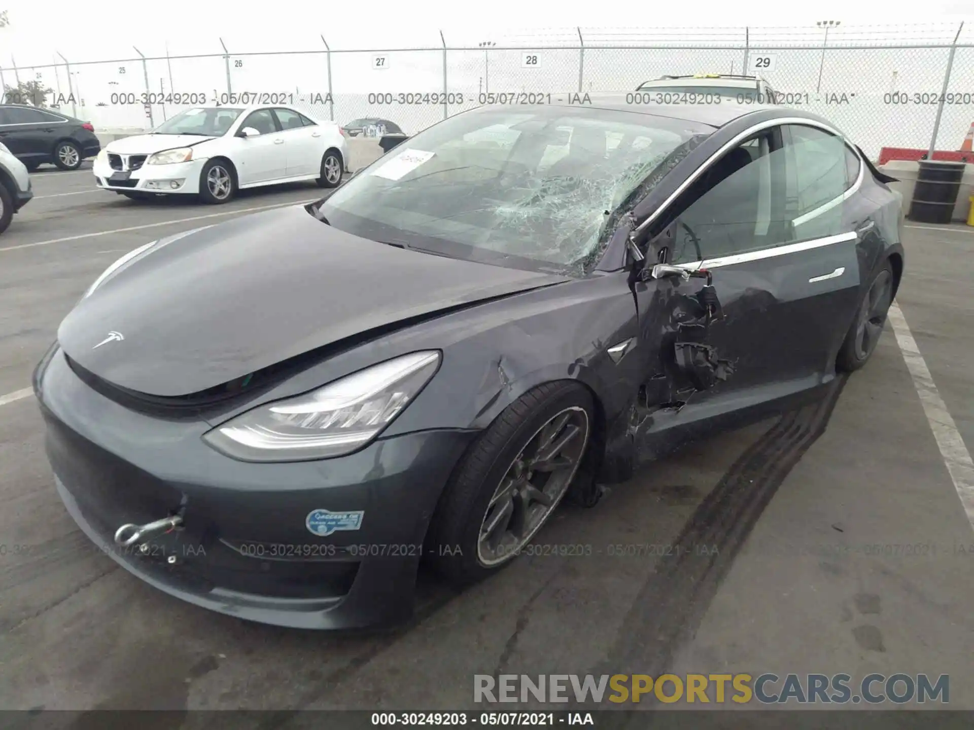 2 Photograph of a damaged car 5YJ3E1EB3LF790396 TESLA MODEL 3 2020