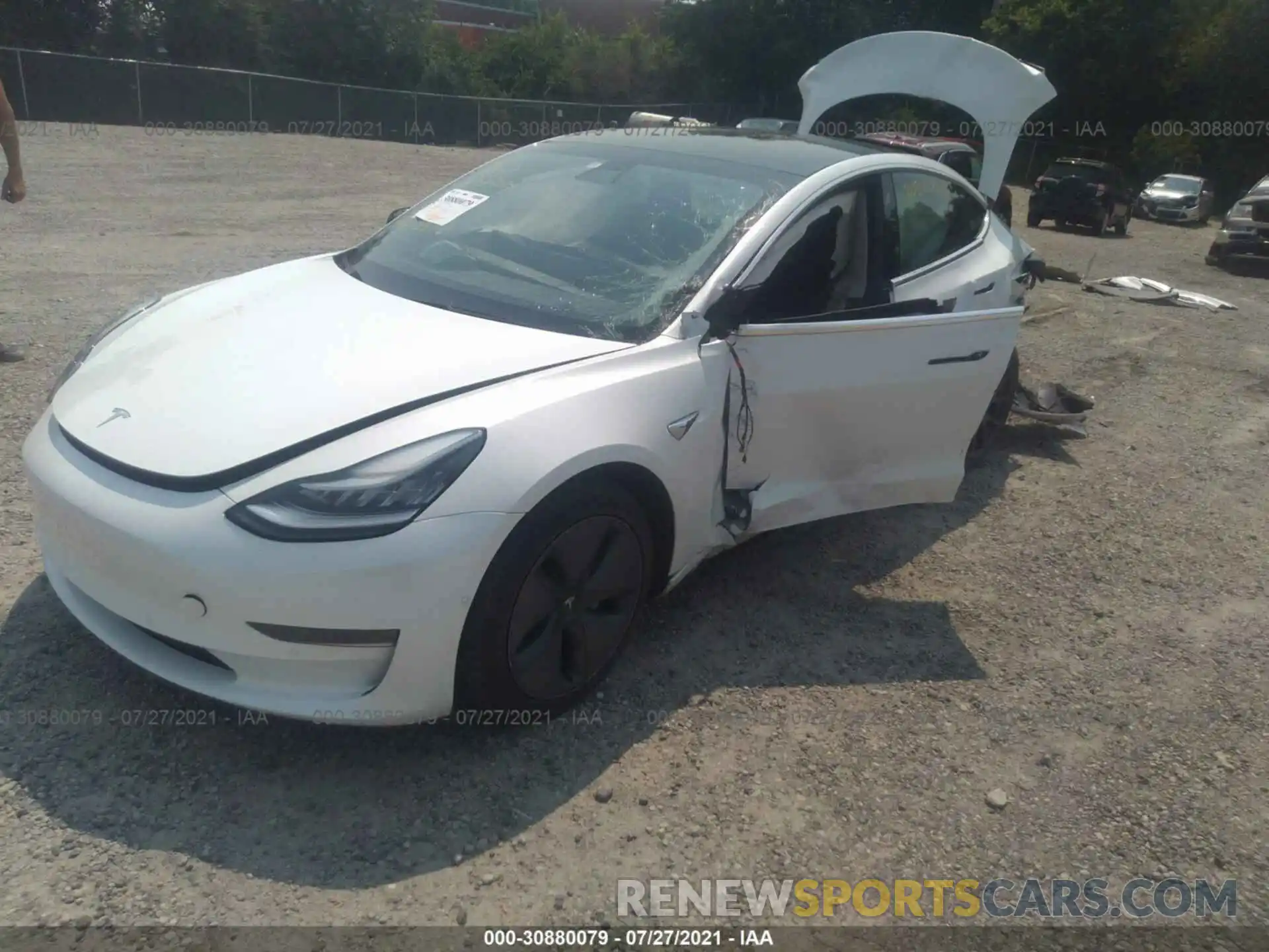 2 Photograph of a damaged car 5YJ3E1EB3LF795162 TESLA MODEL 3 2020