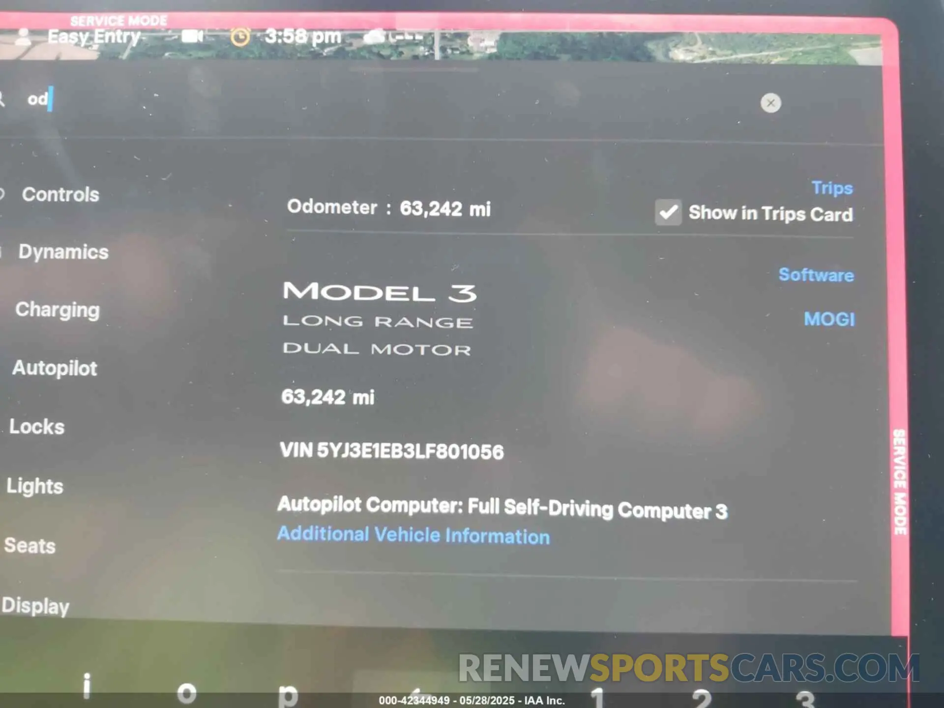 7 Photograph of a damaged car 5YJ3E1EB3LF801056 TESLA MODEL 3 2020