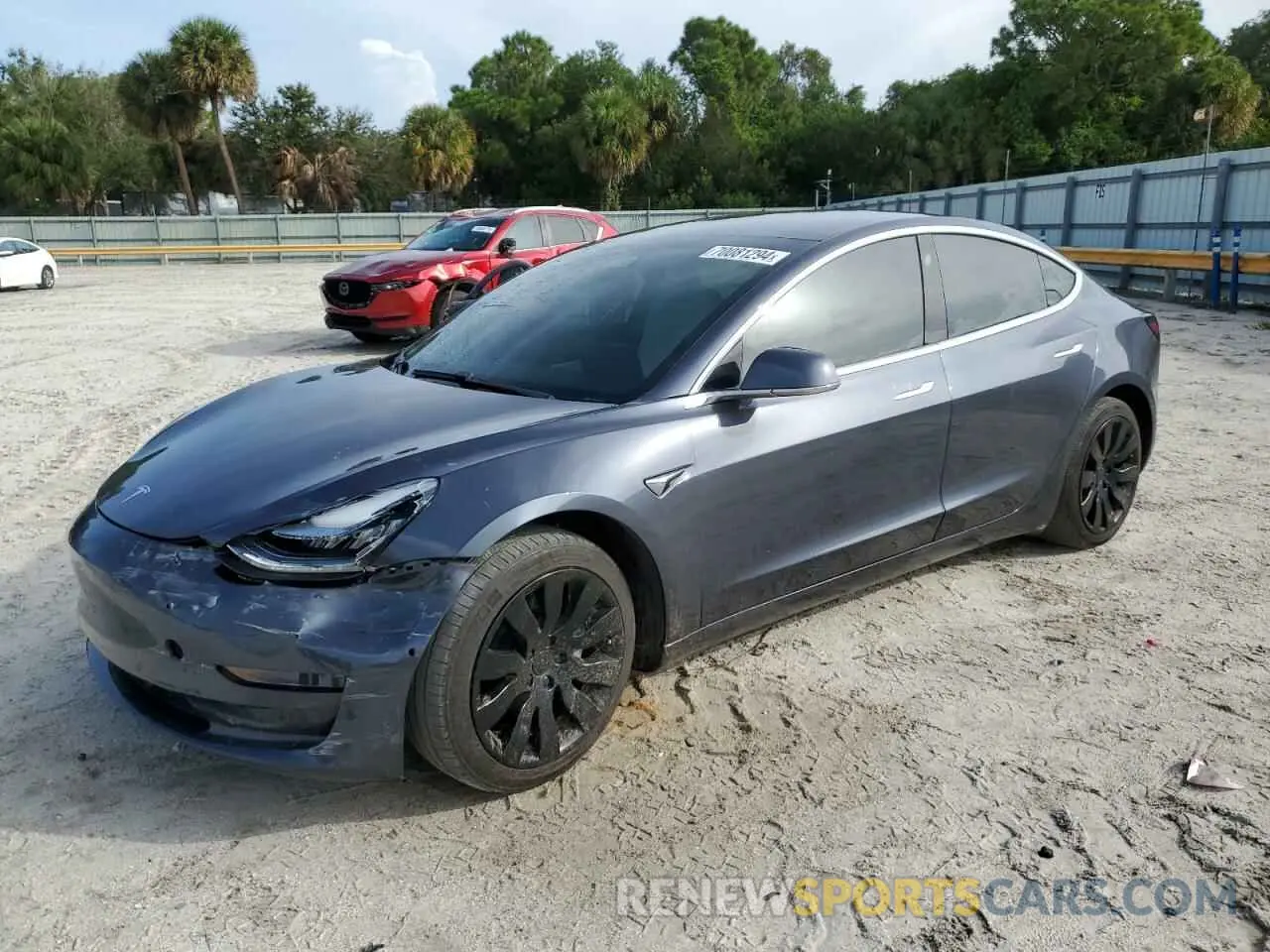1 Photograph of a damaged car 5YJ3E1EB4LF601044 TESLA MODEL 3 2020