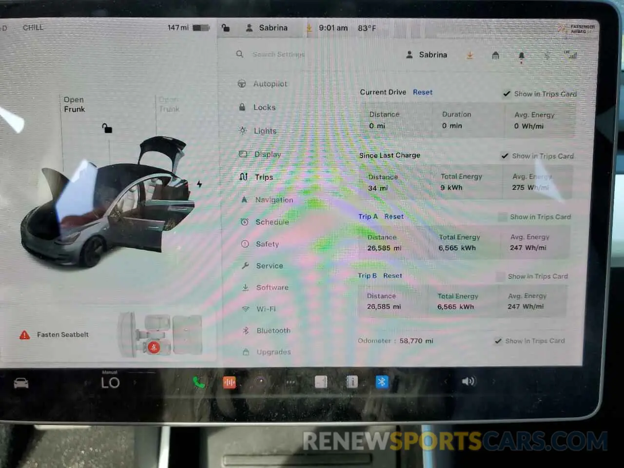 9 Photograph of a damaged car 5YJ3E1EB4LF601044 TESLA MODEL 3 2020