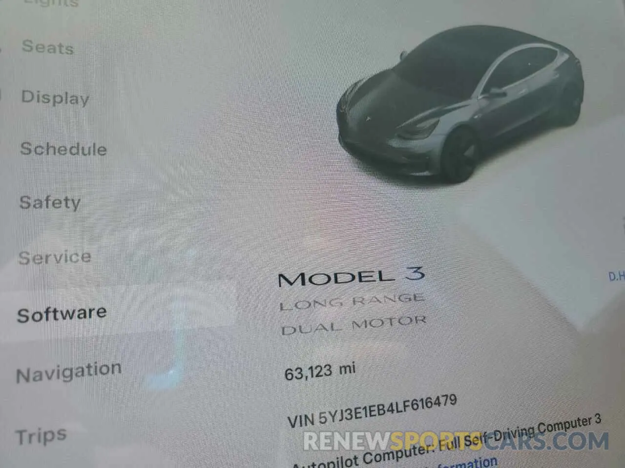 9 Photograph of a damaged car 5YJ3E1EB4LF616479 TESLA MODEL 3 2020