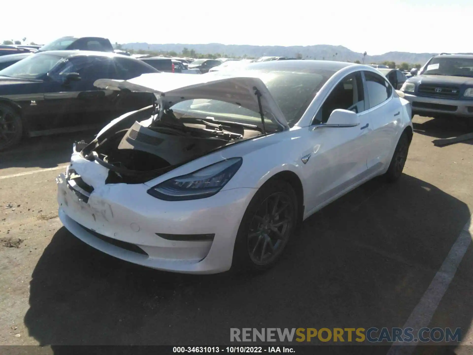 2 Photograph of a damaged car 5YJ3E1EB4LF650244 TESLA MODEL 3 2020