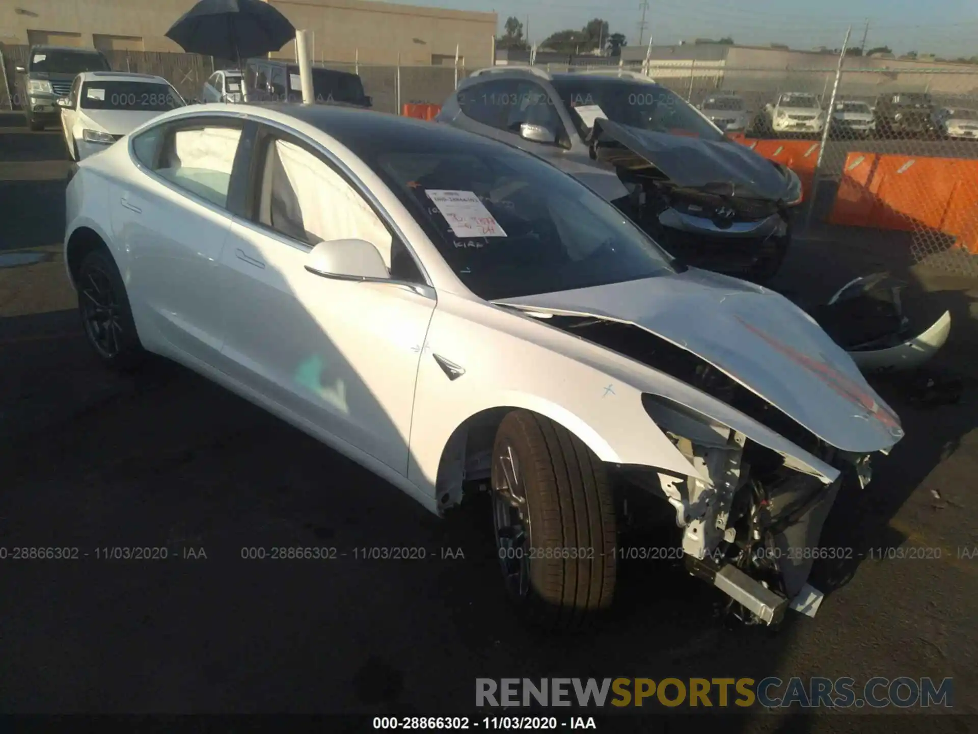 1 Photograph of a damaged car 5YJ3E1EB4LF650339 TESLA MODEL 3 2020