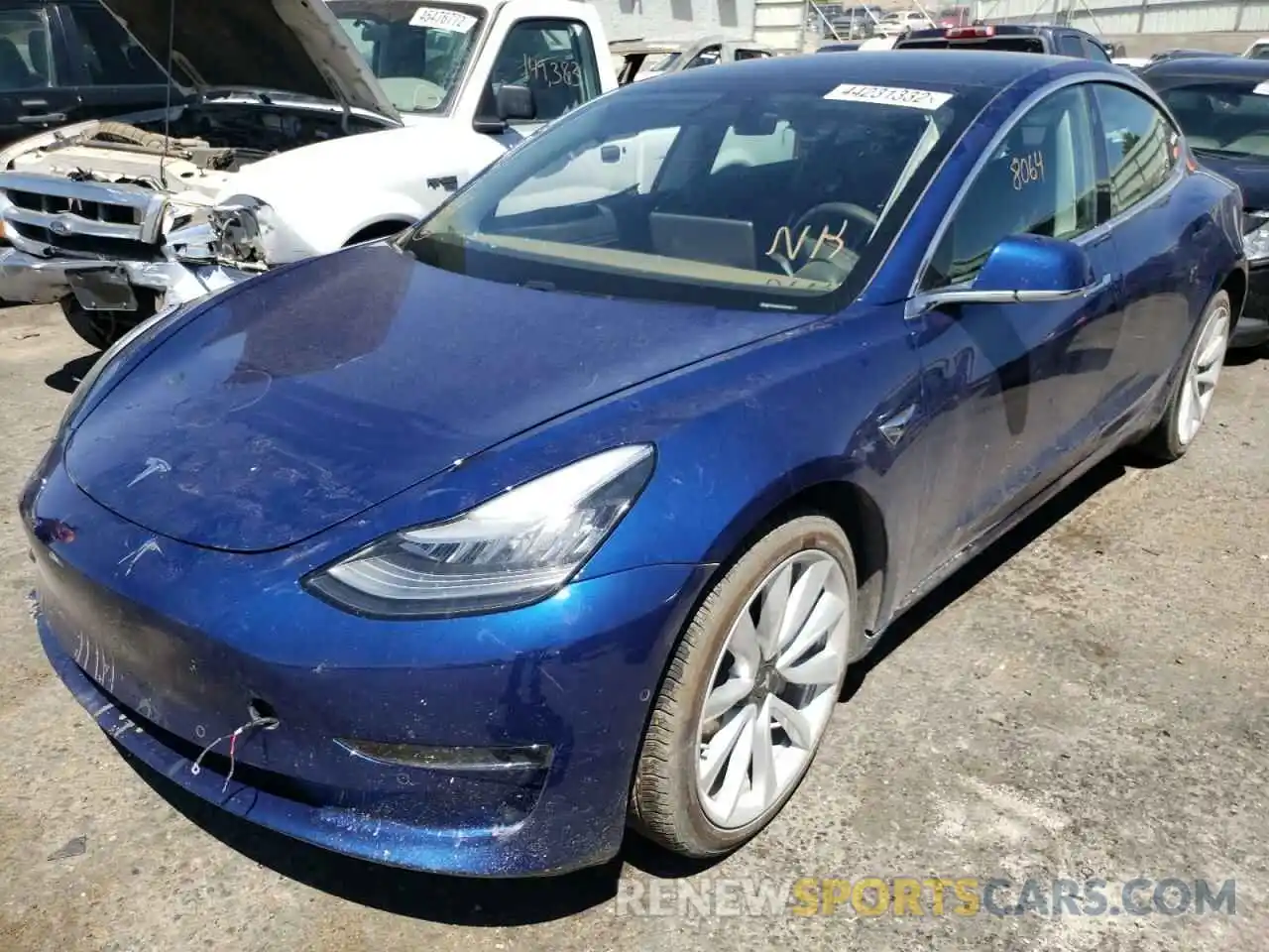 2 Photograph of a damaged car 5YJ3E1EB4LF667187 TESLA MODEL 3 2020