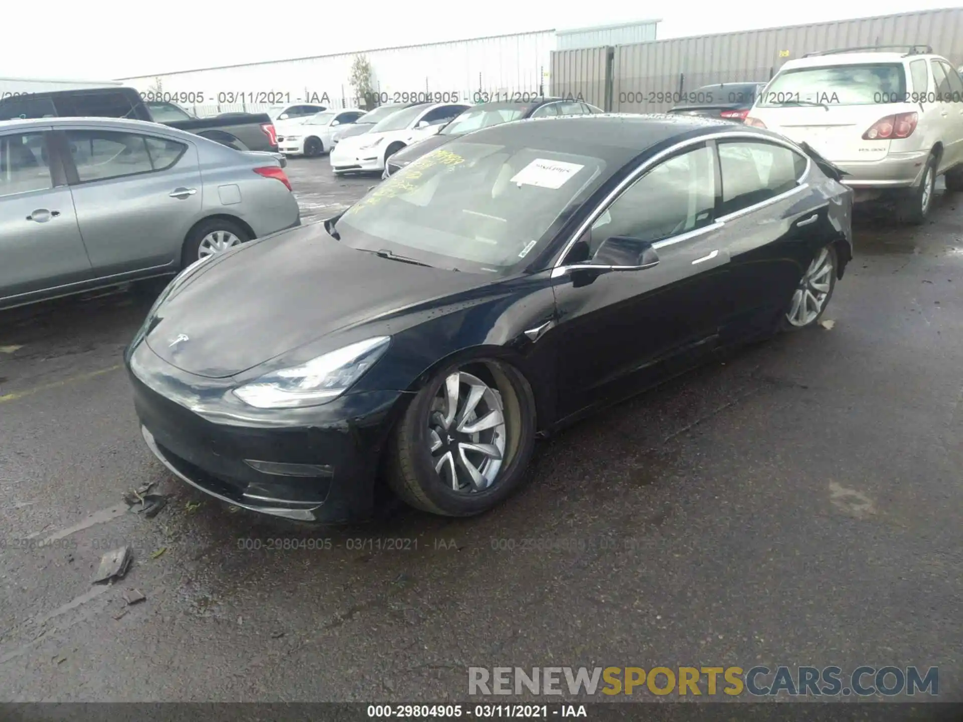 2 Photograph of a damaged car 5YJ3E1EB4LF746603 TESLA MODEL 3 2020