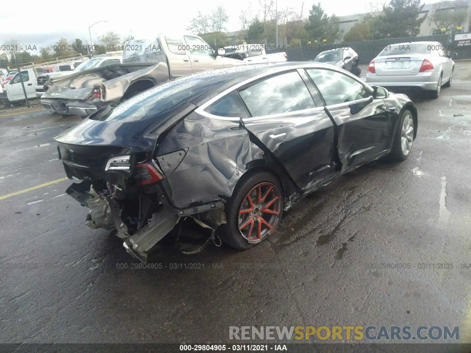 4 Photograph of a damaged car 5YJ3E1EB4LF746603 TESLA MODEL 3 2020