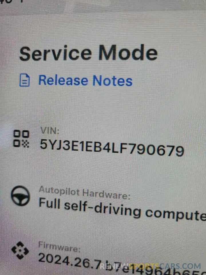 12 Photograph of a damaged car 5YJ3E1EB4LF790679 TESLA MODEL 3 2020