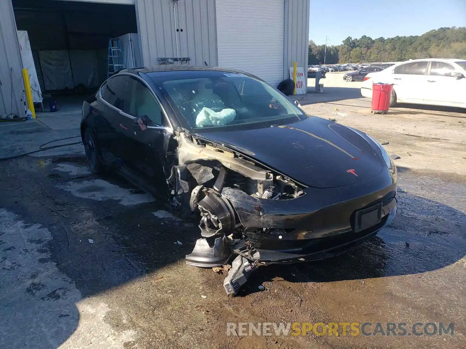 1 Photograph of a damaged car 5YJ3E1EB4LF791167 TESLA MODEL 3 2020