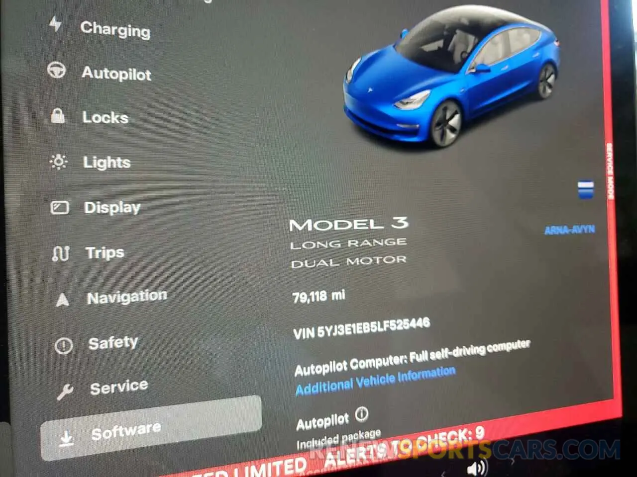 9 Photograph of a damaged car 5YJ3E1EB5LF525446 TESLA MODEL 3 2020