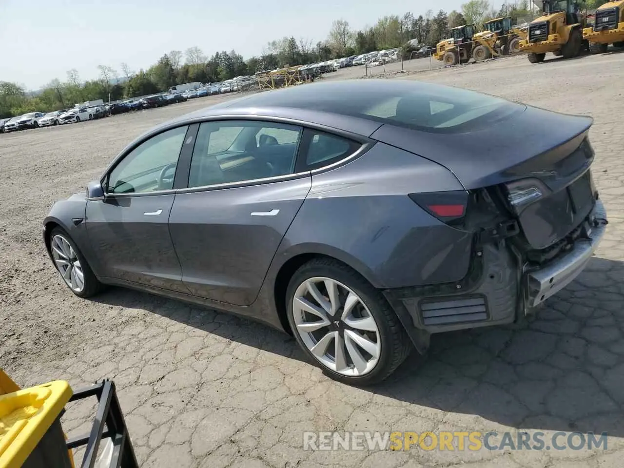 2 Photograph of a damaged car 5YJ3E1EB5LF589907 TESLA MODEL 3 2020