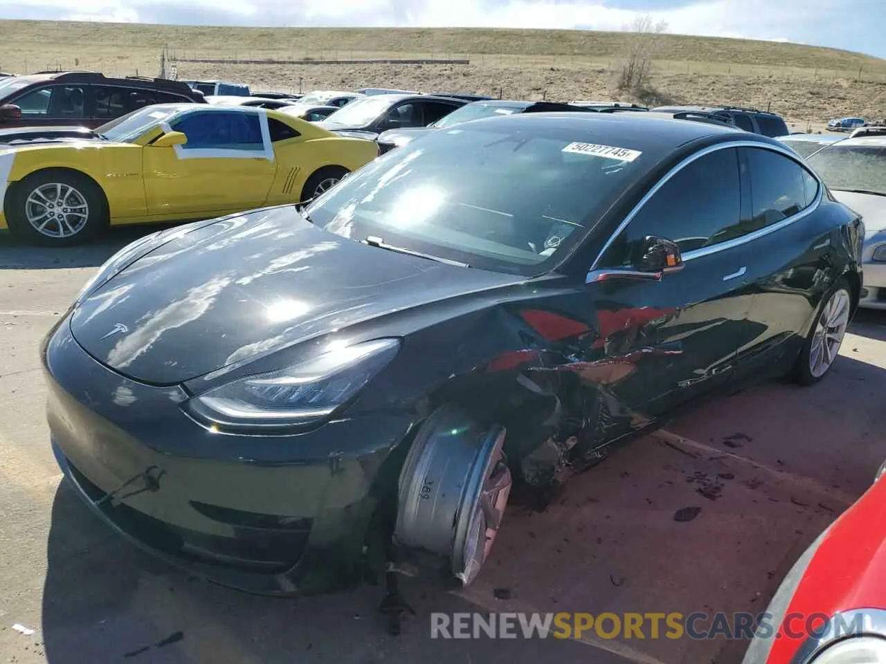 1 Photograph of a damaged car 5YJ3E1EB5LF600579 TESLA MODEL 3 2020