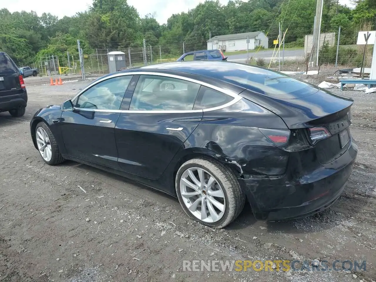 2 Photograph of a damaged car 5YJ3E1EB5LF600596 TESLA MODEL 3 2020