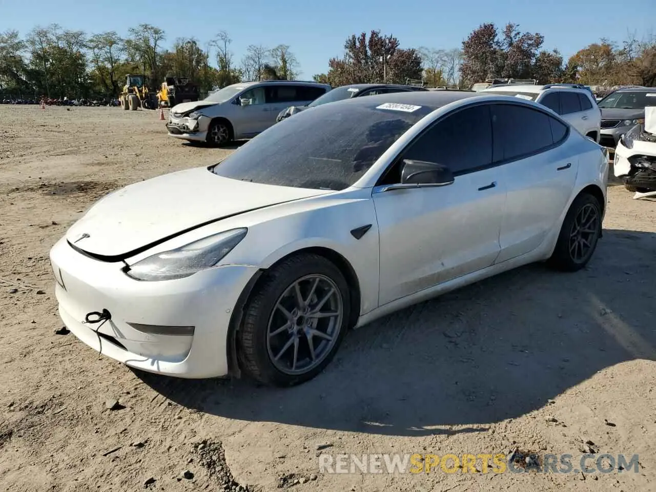 1 Photograph of a damaged car 5YJ3E1EB5LF618452 TESLA MODEL 3 2020