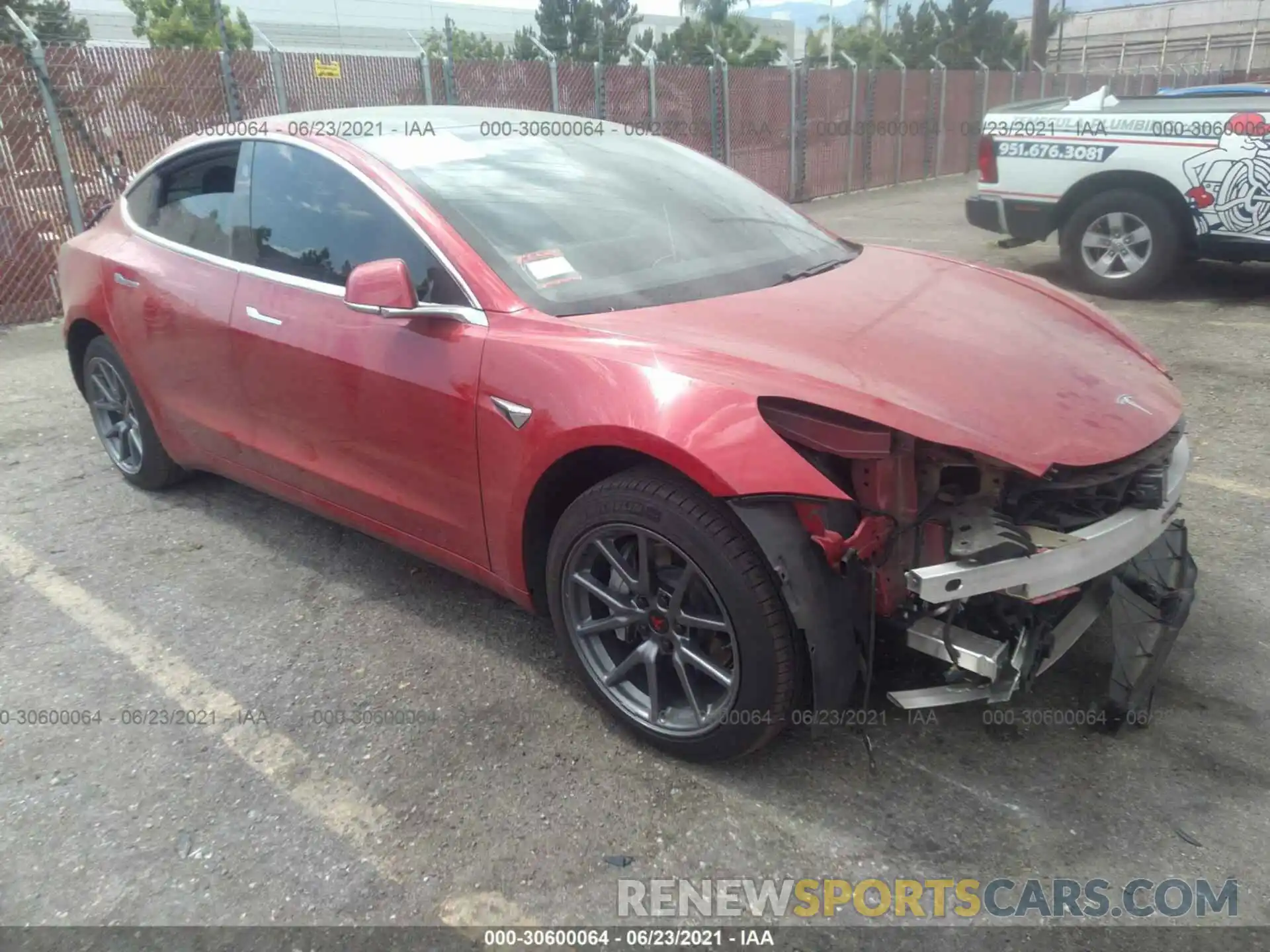 1 Photograph of a damaged car 5YJ3E1EB5LF635896 TESLA MODEL 3 2020