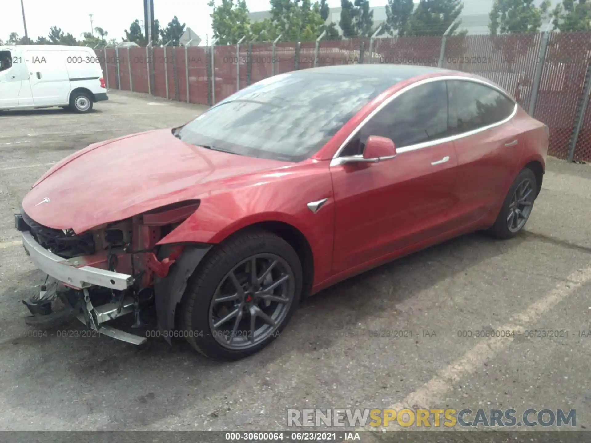 2 Photograph of a damaged car 5YJ3E1EB5LF635896 TESLA MODEL 3 2020