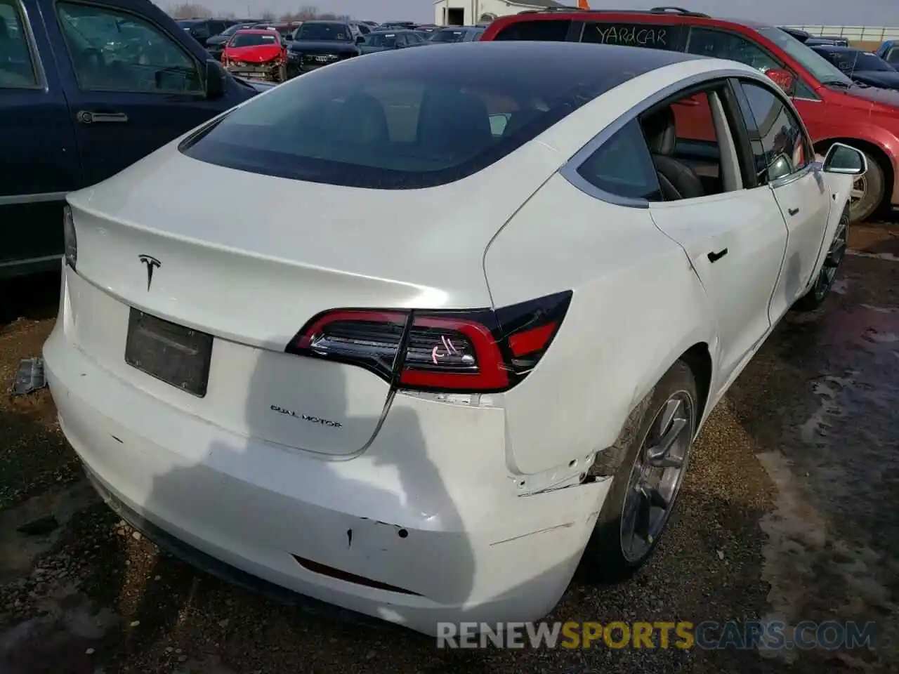 4 Photograph of a damaged car 5YJ3E1EB5LF637308 TESLA MODEL 3 2020