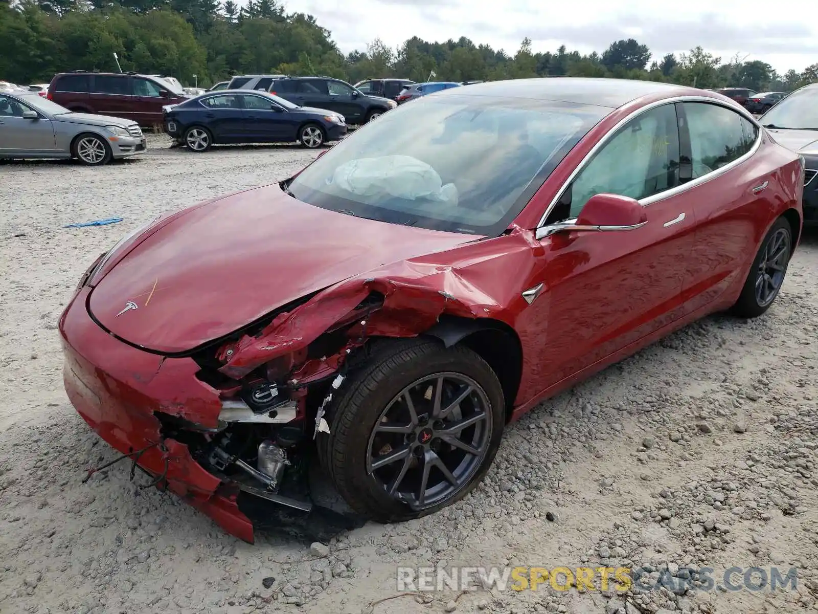 2 Photograph of a damaged car 5YJ3E1EB5LF649829 TESLA MODEL 3 2020