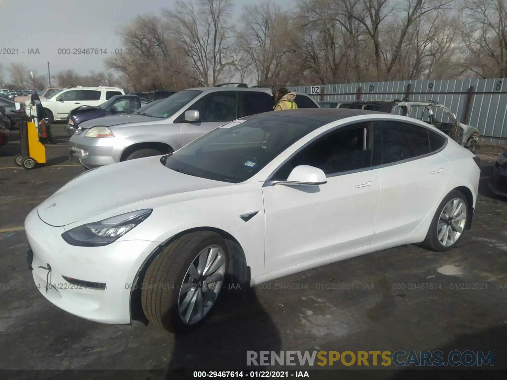 2 Photograph of a damaged car 5YJ3E1EB5LF667277 TESLA MODEL 3 2020