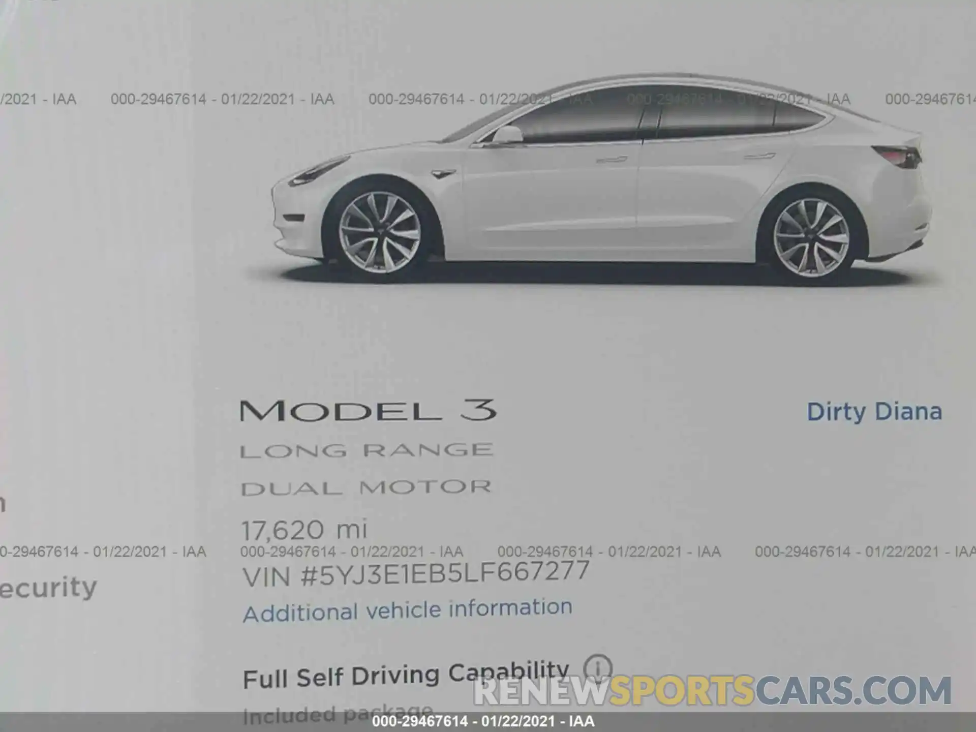 7 Photograph of a damaged car 5YJ3E1EB5LF667277 TESLA MODEL 3 2020