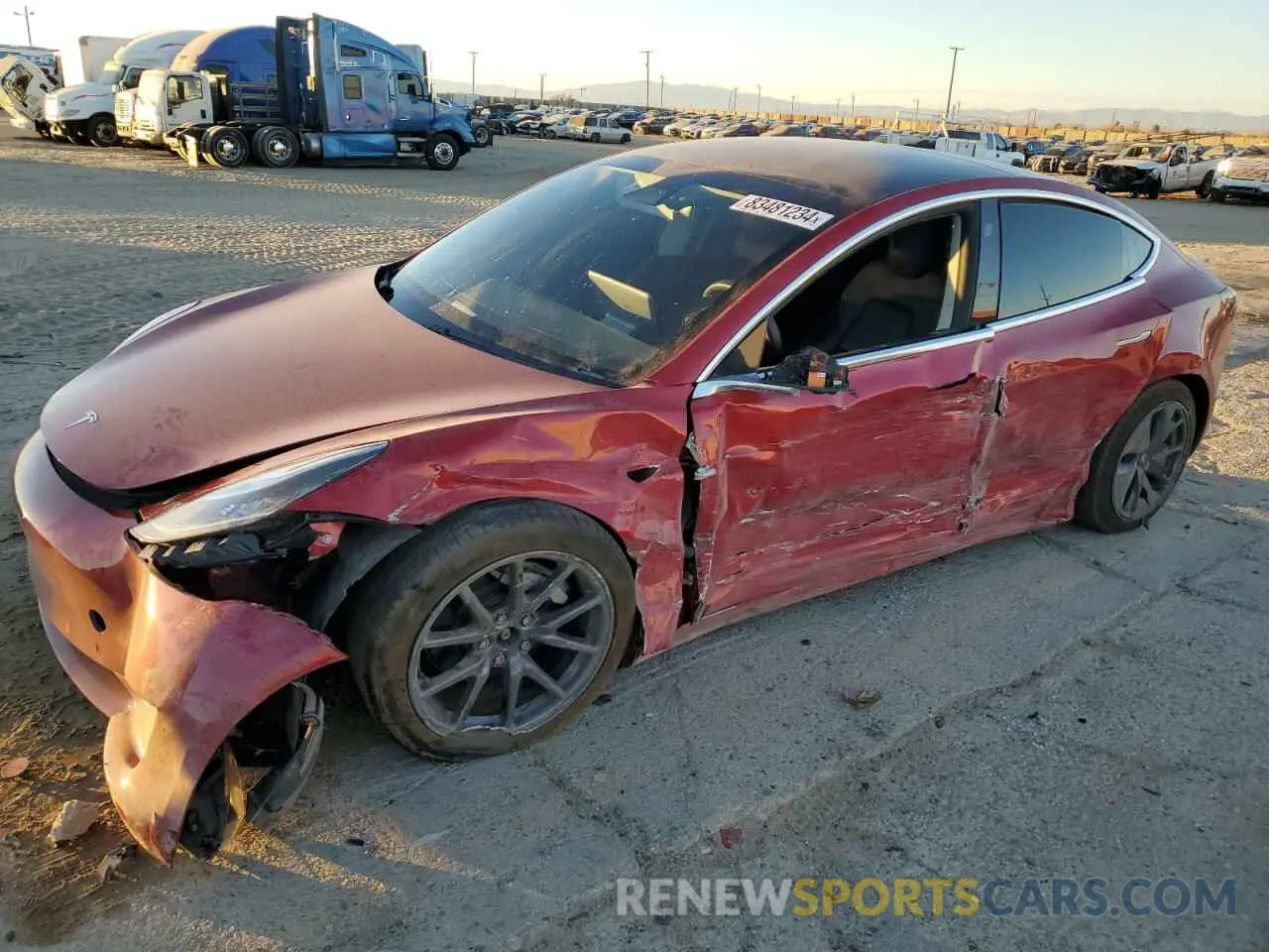 1 Photograph of a damaged car 5YJ3E1EB5LF711004 TESLA MODEL 3 2020