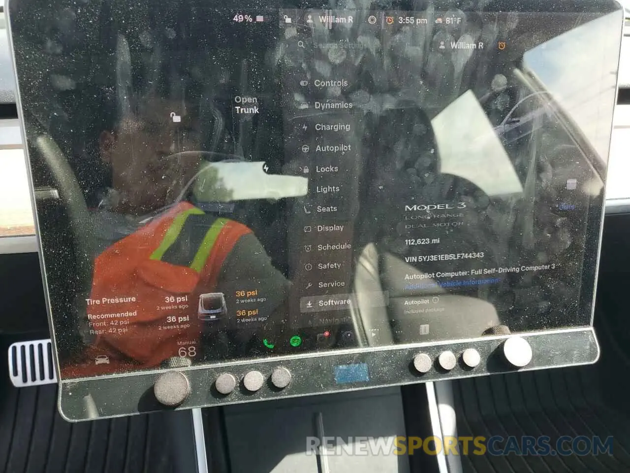 9 Photograph of a damaged car 5YJ3E1EB5LF744343 TESLA MODEL 3 2020