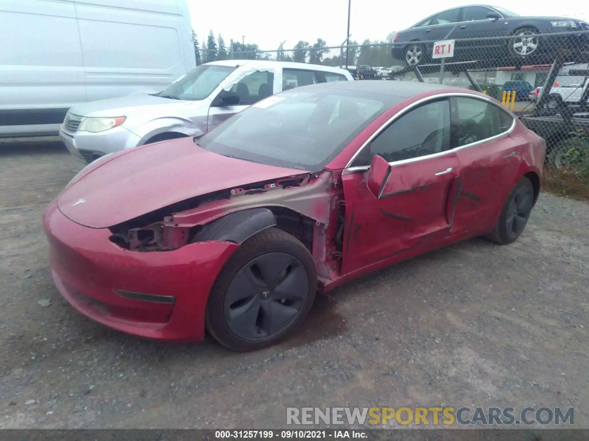 2 Photograph of a damaged car 5YJ3E1EB5LF746383 TESLA MODEL 3 2020