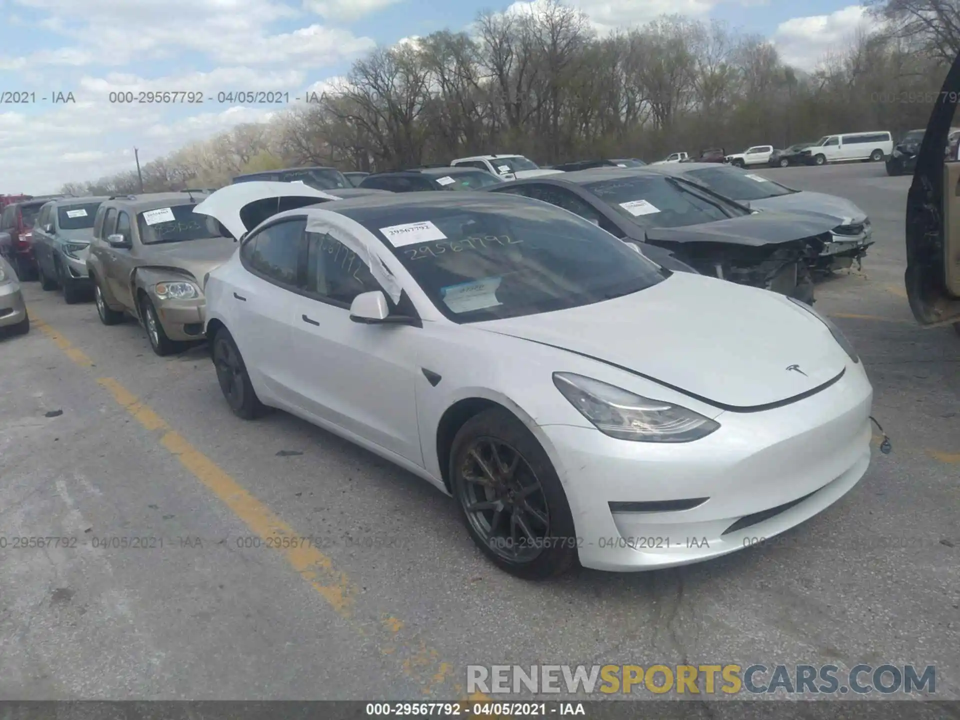 1 Photograph of a damaged car 5YJ3E1EB5LF787189 TESLA MODEL 3 2020