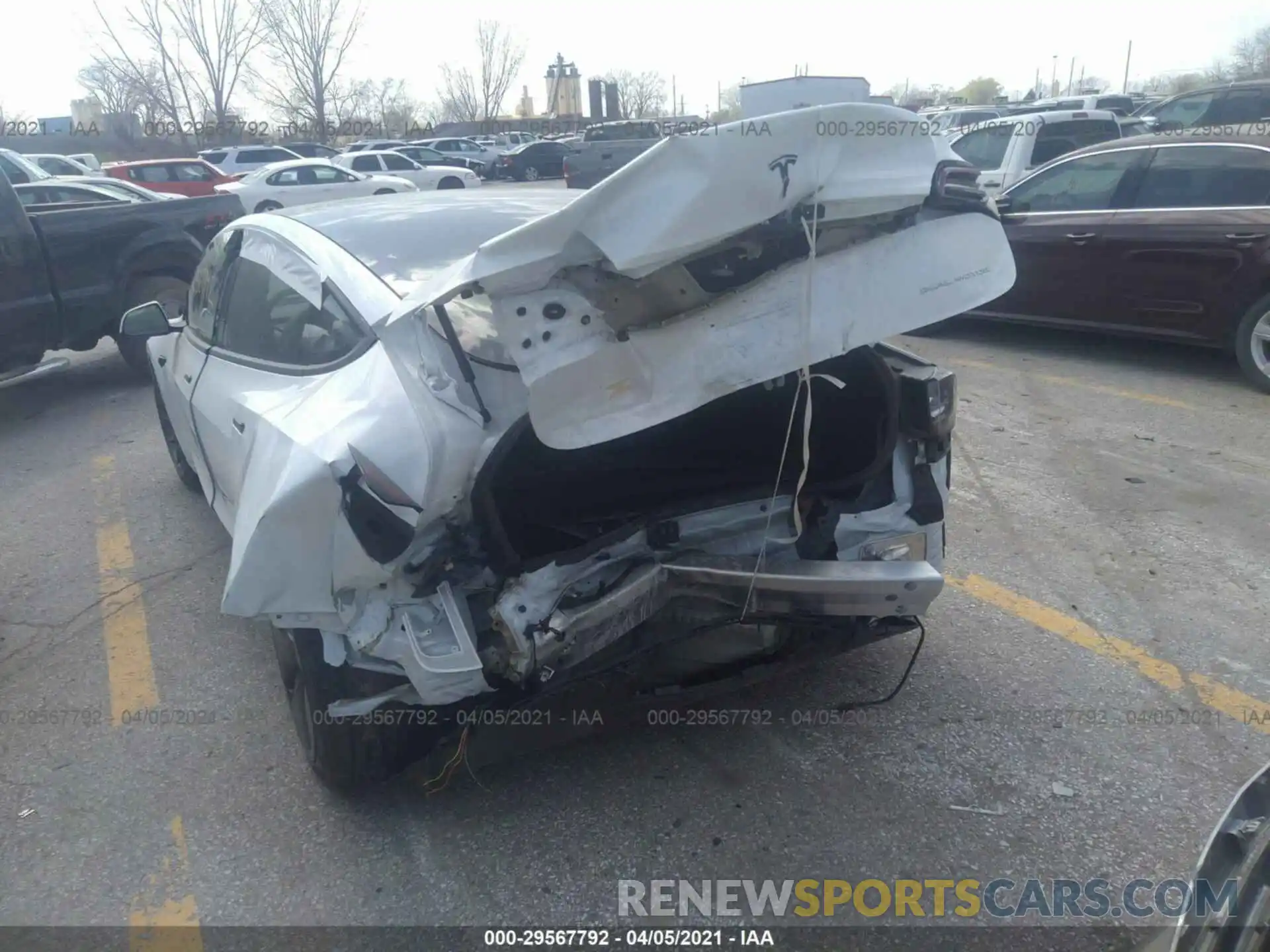 6 Photograph of a damaged car 5YJ3E1EB5LF787189 TESLA MODEL 3 2020