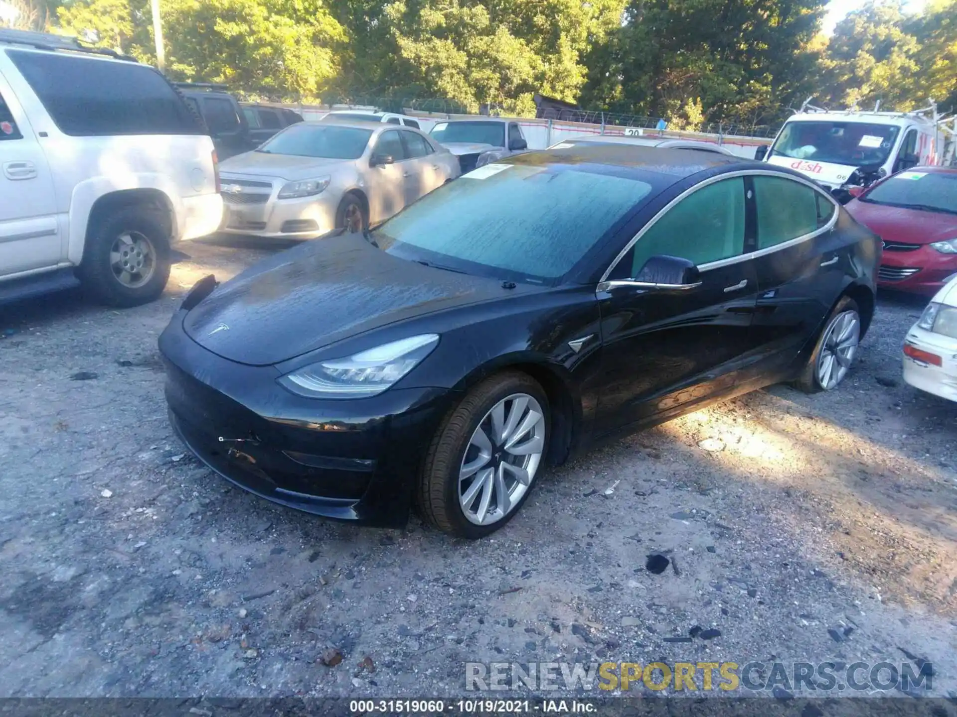 2 Photograph of a damaged car 5YJ3E1EB5LF790822 TESLA MODEL 3 2020