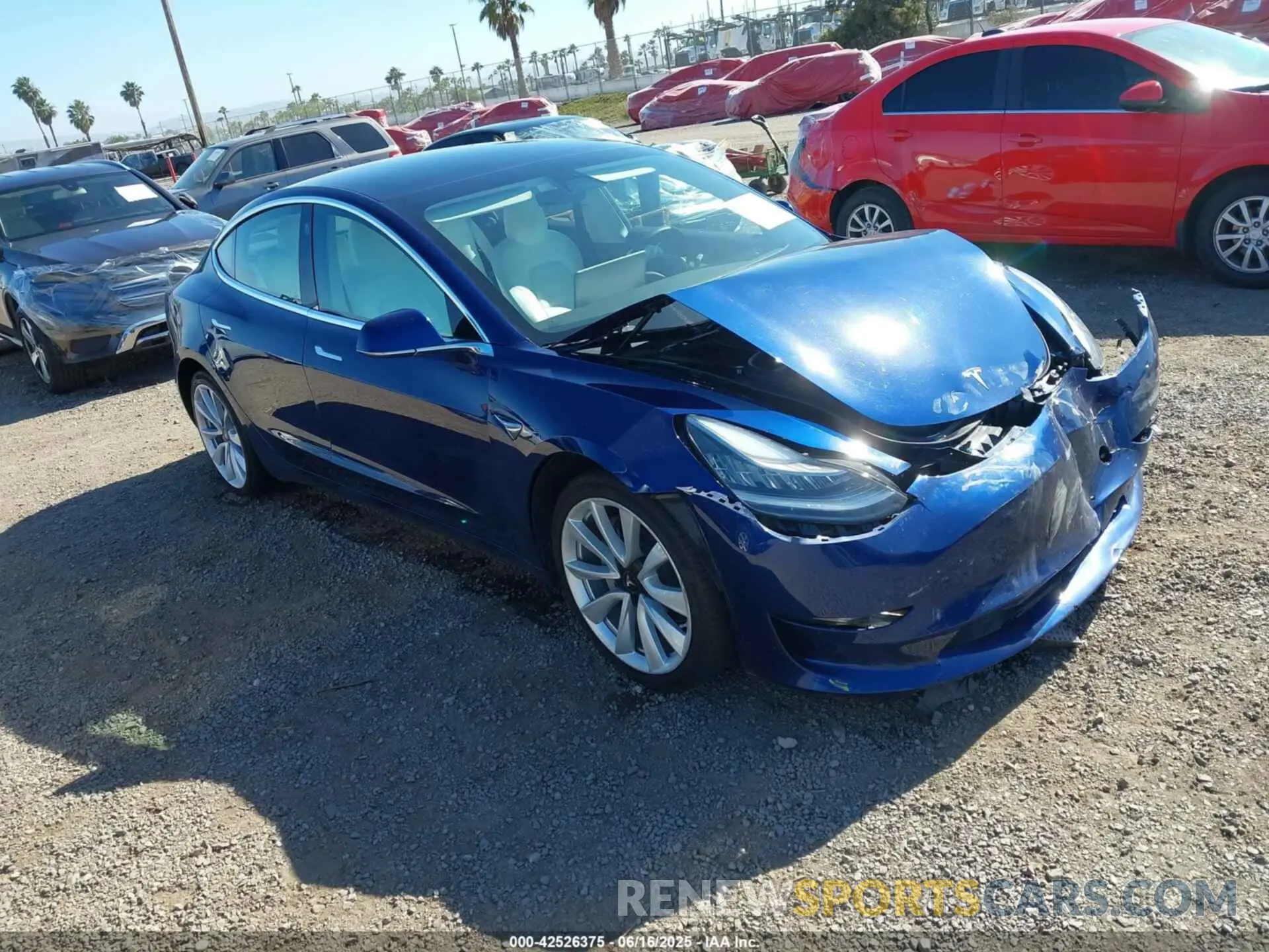 1 Photograph of a damaged car 5YJ3E1EB5LF791503 TESLA MODEL 3 2020