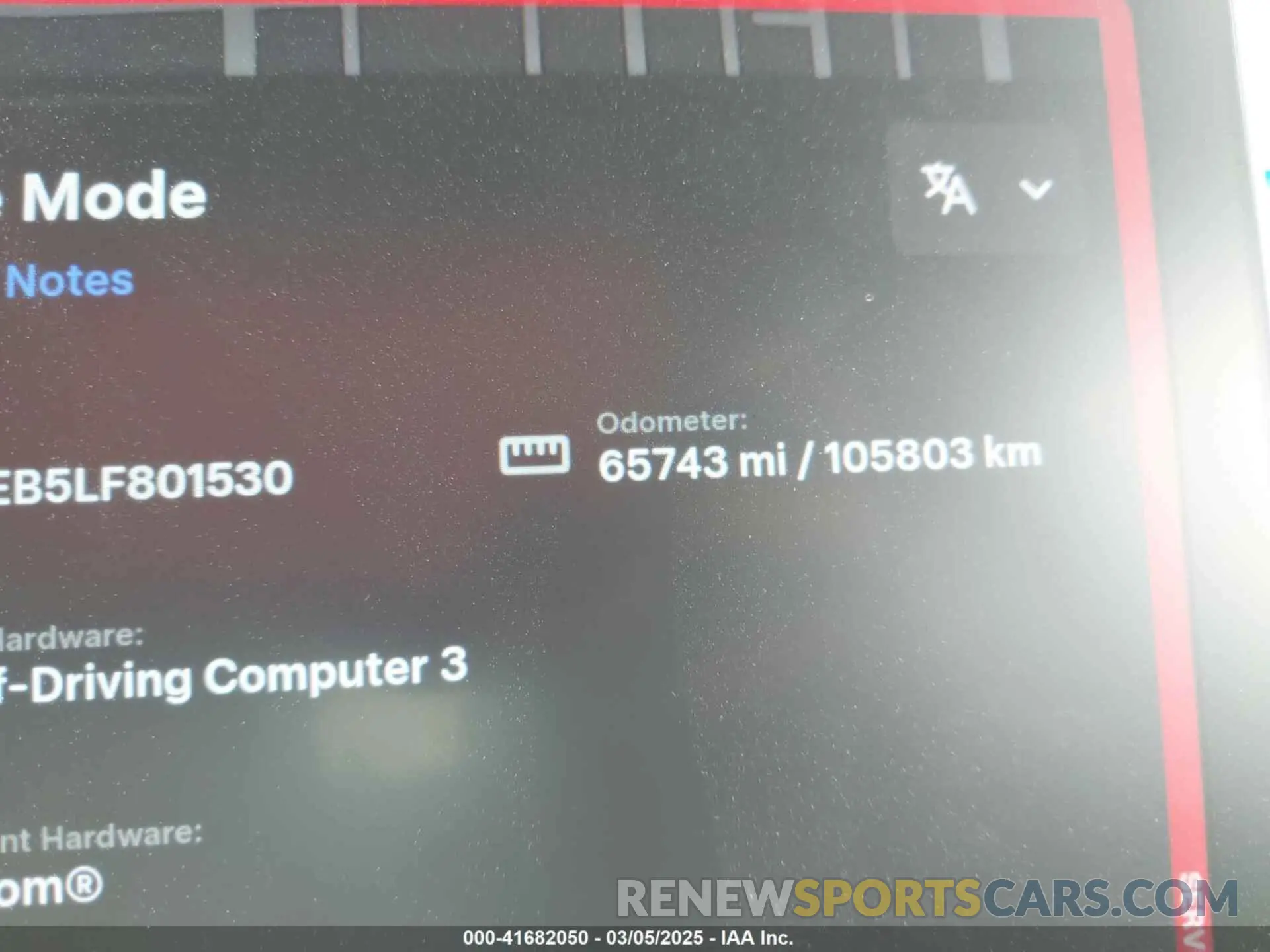 7 Photograph of a damaged car 5YJ3E1EB5LF801530 TESLA MODEL 3 2020