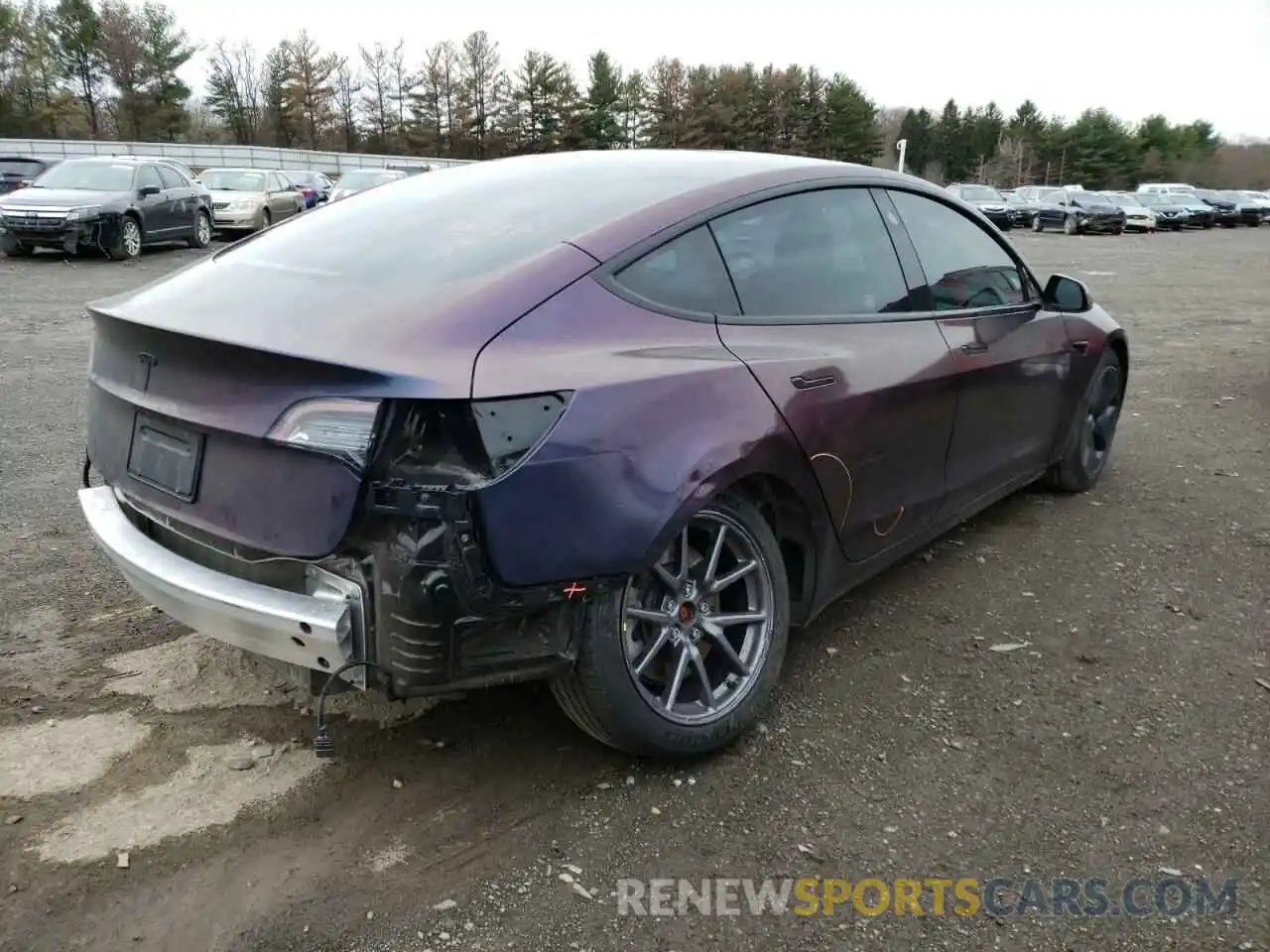 4 Photograph of a damaged car 5YJ3E1EB6LF599815 TESLA MODEL 3 2020