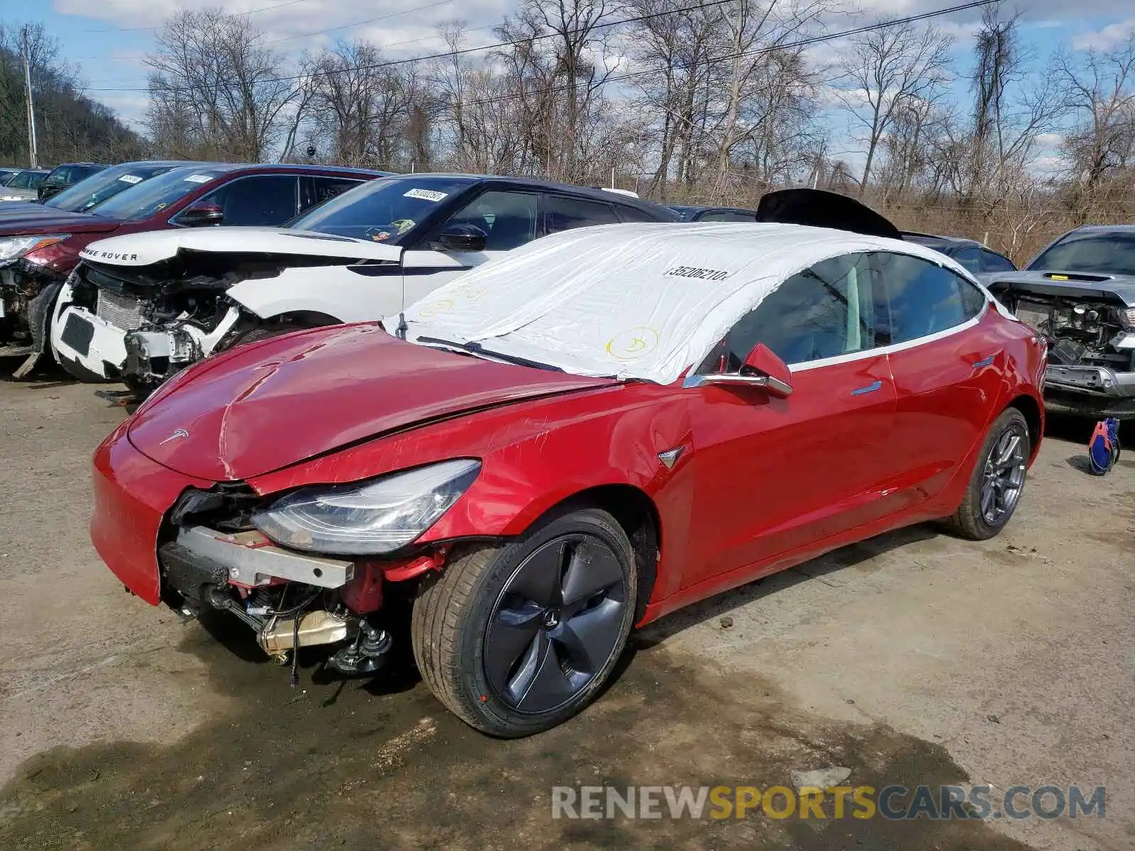 2 Photograph of a damaged car 5YJ3E1EB6LF617102 TESLA MODEL 3 2020