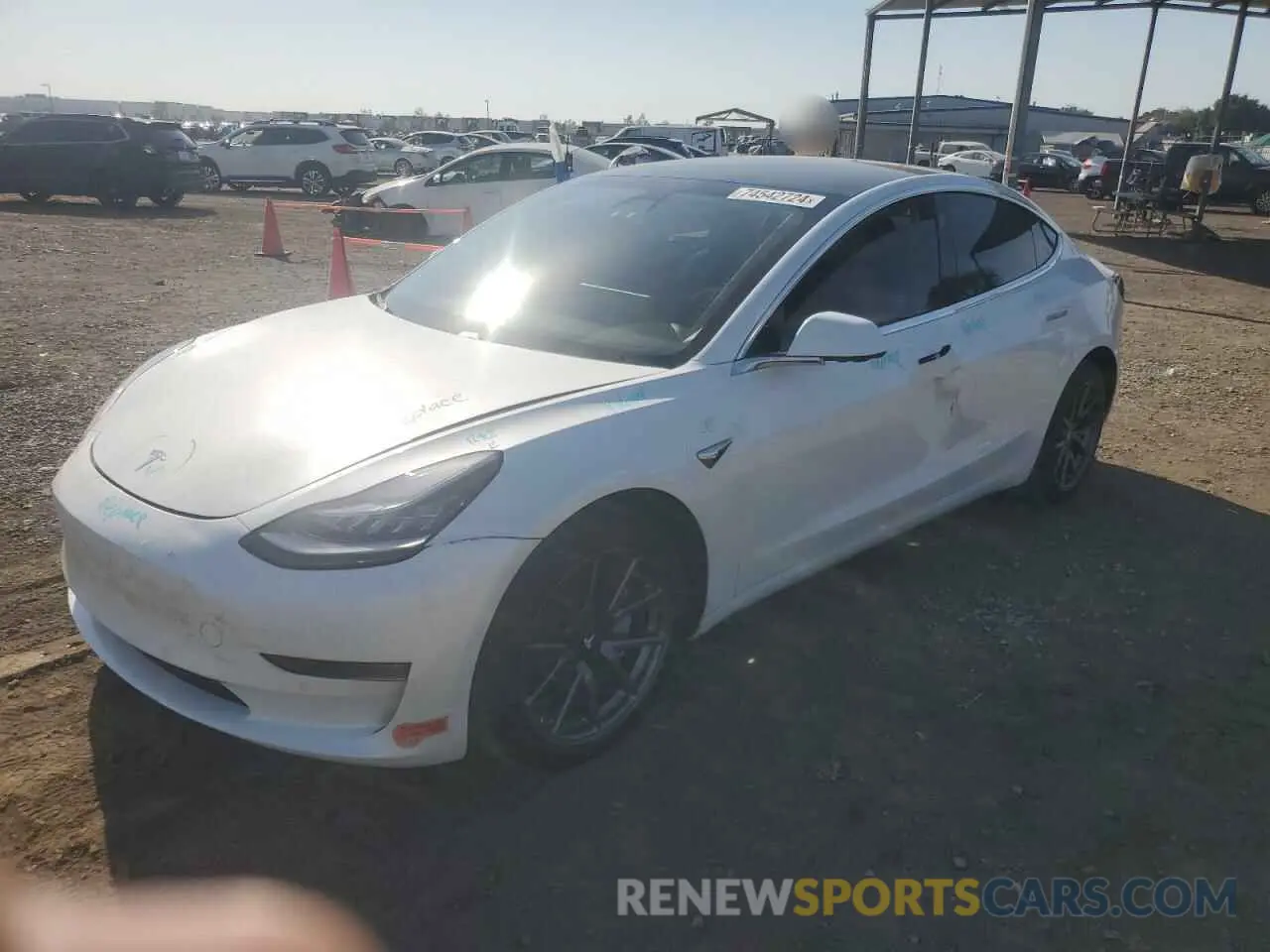 1 Photograph of a damaged car 5YJ3E1EB6LF619125 TESLA MODEL 3 2020