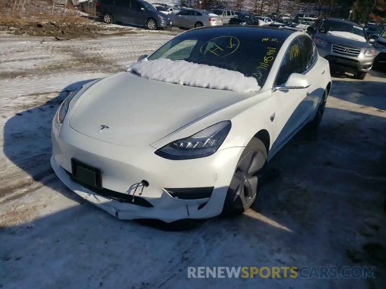 2 Photograph of a damaged car 5YJ3E1EB6LF619416 TESLA MODEL 3 2020