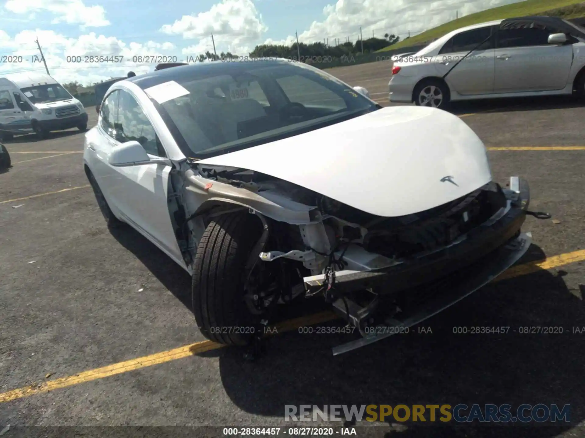 1 Photograph of a damaged car 5YJ3E1EB6LF622204 TESLA MODEL 3 2020