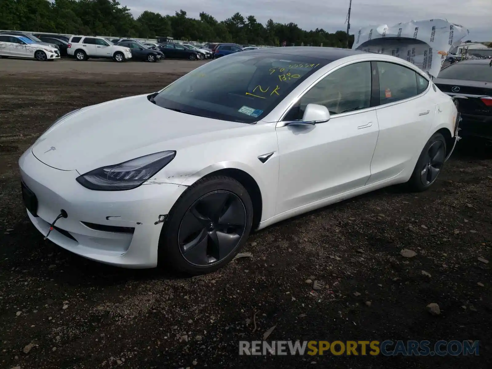 2 Photograph of a damaged car 5YJ3E1EB6LF628150 TESLA MODEL 3 2020