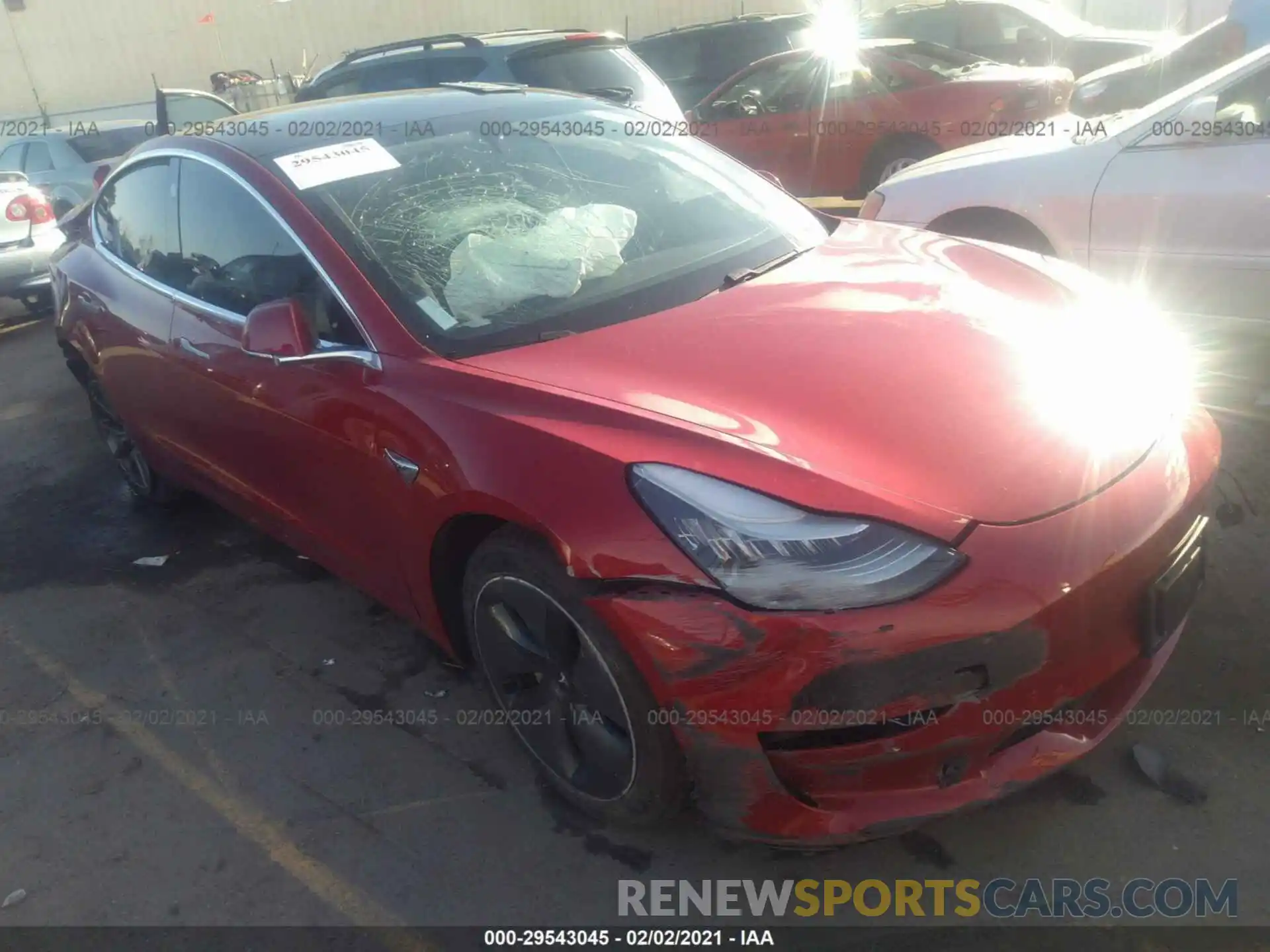 1 Photograph of a damaged car 5YJ3E1EB6LF635793 TESLA MODEL 3 2020