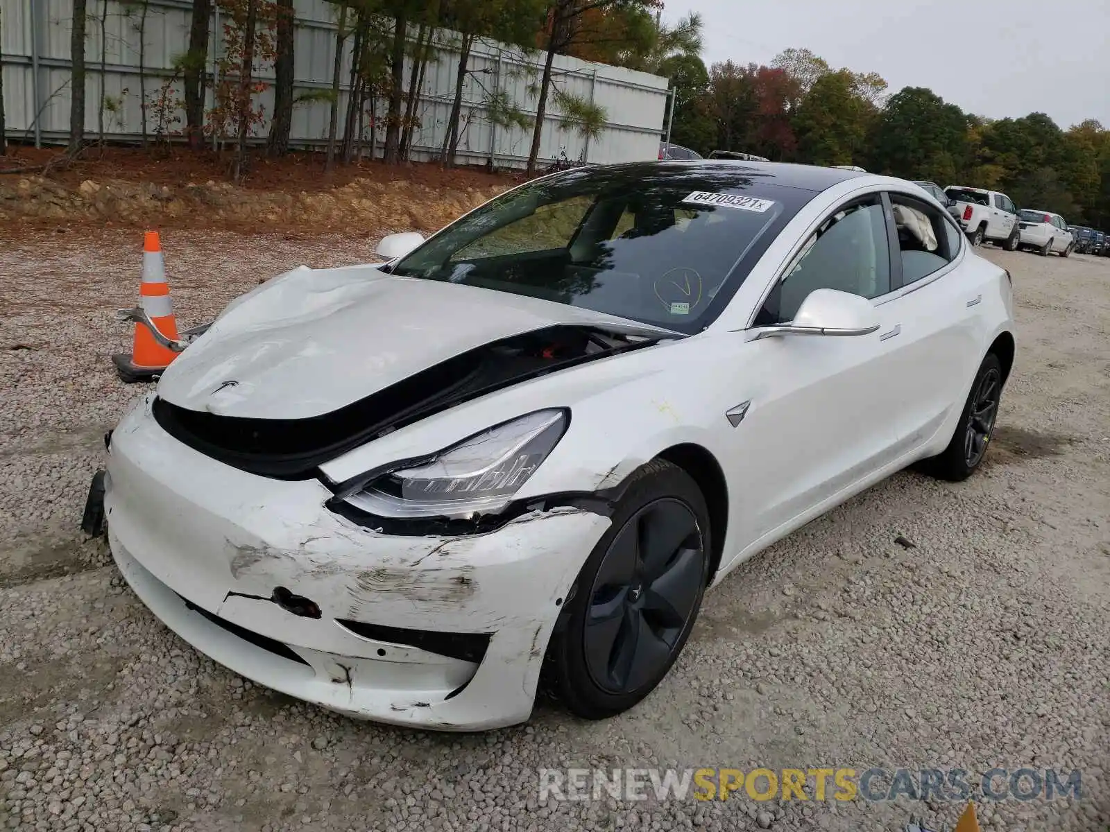 2 Photograph of a damaged car 5YJ3E1EB6LF637219 TESLA MODEL 3 2020